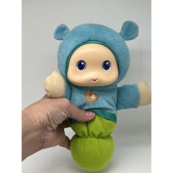 Playskool Hasbro 2011 Blue Lullaby Gloworm Glow Worm Music Toy 9" Plush Tested