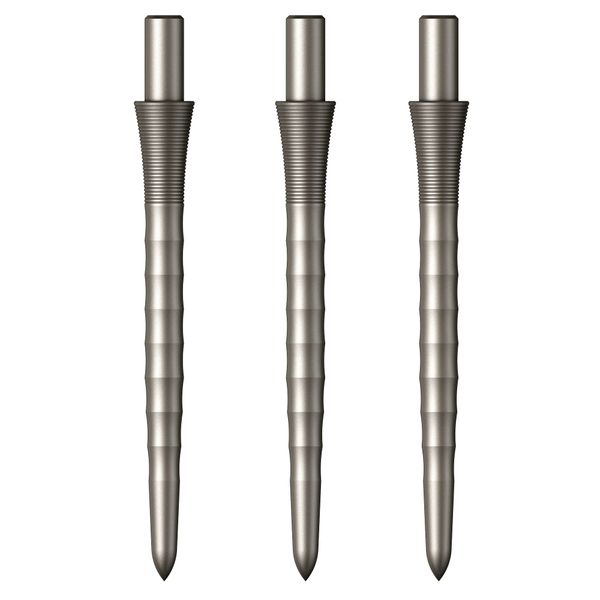 Mission Darts Sniper Points Ripple | Steel Tip Replacement Points | 28mm Silver