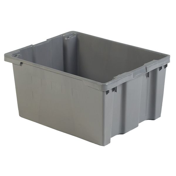 Stack and Nest Bin, 30-1/8 in L, Gray