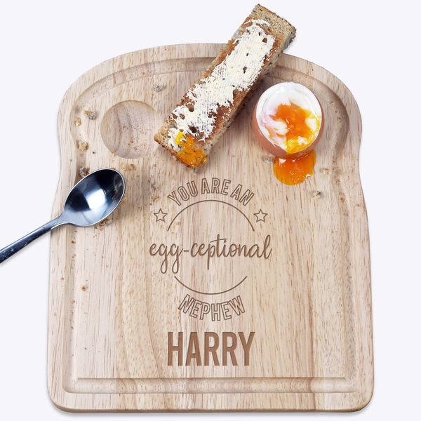 Nephew Breakfast Egg Board Personalised Birthday Christmas Fun Gift