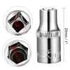 Sourcingmap 2 Pcs 1/4-Inch Drive 4.5mm 6-Point Shallow Socket, Metric, Cr-V