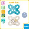 Mam dummies Start 0-2 latex , pack of 4 mini dummies 0+ incl. boxes