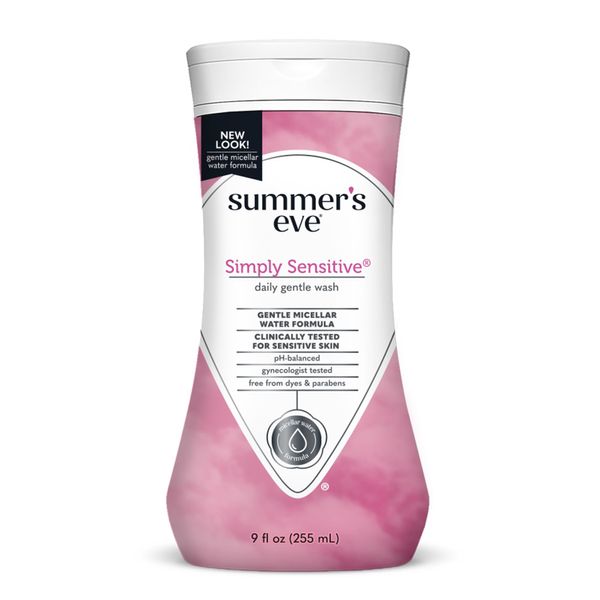 Summer’s Eve Simply Sensitive Daily Gentle Feminine Wash, Removes Odor, pH balanced, 9 fl oz