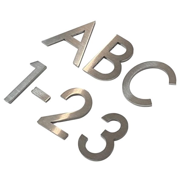 House Number for P.D.Box Delivery Box, Stainless Steel, Height 2.0 inches (50 mm)