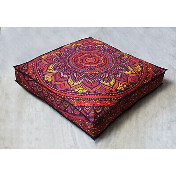 35X35" Decorative Cushion Cover Floor Pillowcase Seating Ottomans Pet Bed Covers