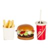 Dollhouse Miniature HAMBURGER/FRIES/DRINK