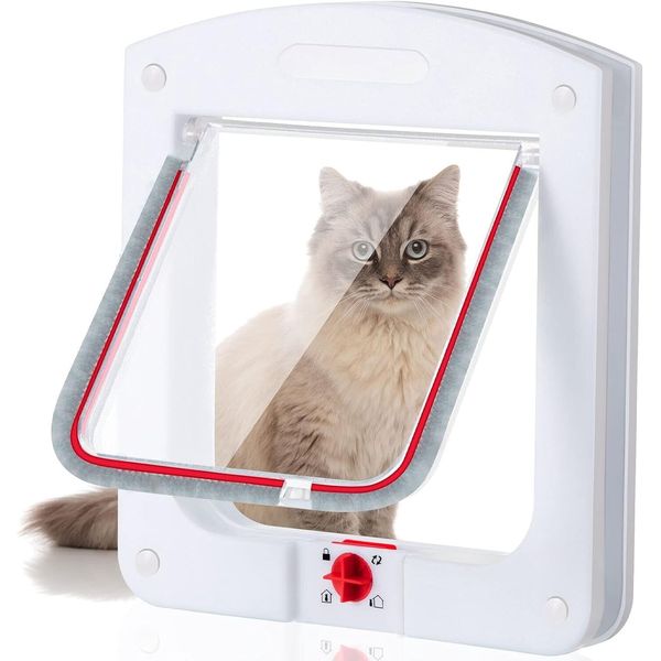 Pet Door for Cats and Dog, Cat Flap Door for Interior Exterior Cat Door Weather