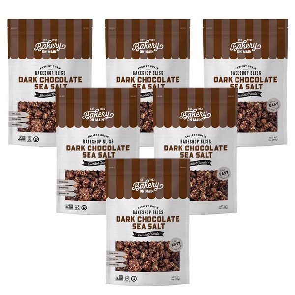 Bakery On Main Decadent Granola, Dark Chocolate Sea Salt – Whole Grain Bakeshop Bliss, Gluten-Free, Non-GMO, 11 Ounce (Pack of 6)