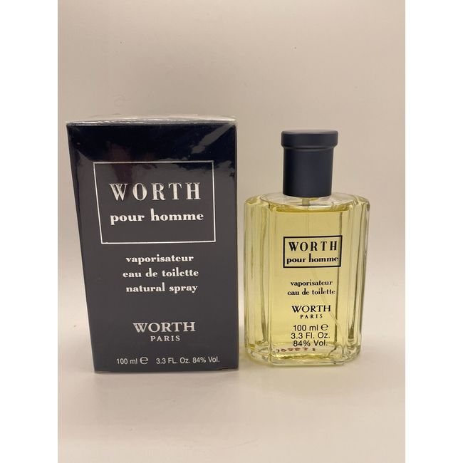 WORTH Pour Homme EDT Spray 3.3oz/100ml For Men Discontinued- NEW & SEALED Vintg.