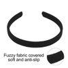 20 Pack Women Plain Black Cloth Covered Thin Hard Plastic Headband Hairband Elastic Hair Hoop Holder Clasp Tiara Crown Headpiece Accessories DIY