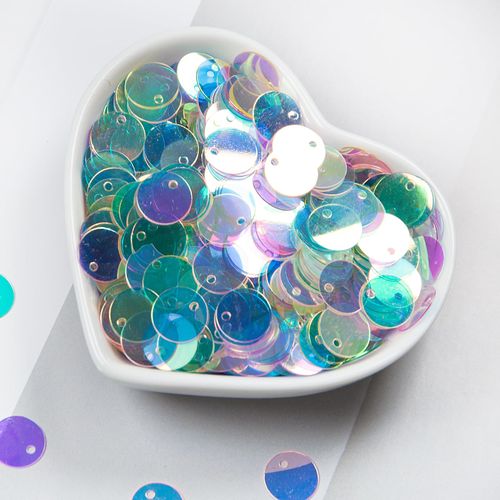 Jinenat 2800 Pcs 10 mm Large Flat Round Loose Sequins, Macaron Color, Plastic Material, Round Shape, Sequins for DIY, Crafts, Wedding, Sewing