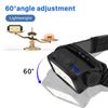 2 Pack Rechargeable Bright LED Headlamps Adjustable Headband Outdoor Head Light