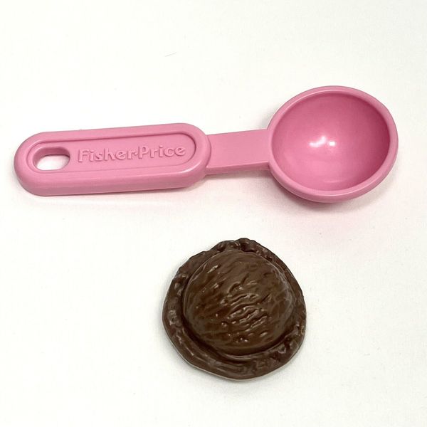 Fisher Price Fun With Food Pink Ice Cream Scoop and Chocolate Ice Cream  1987