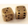 Solid Brass Pair Dice Antique Finish