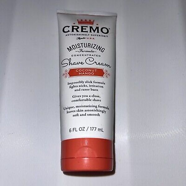 Cremo Coconut Mango Shave Cream / Concentrated Moisturizing Formula / USA Made