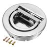 sourcing map Flush Pull Ring Handle 40x10mm, 3pcs Plane Drawer Door Pull, Brushed Silver Tone