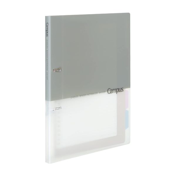 Kokuyo L-PP158M Loose Leaf Binder Campus A4 2 Hole, Up to 100 Sheets Gray