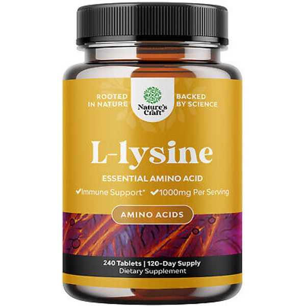 L Lysine 1000mg Per Serving Nutritional Supplements - Essential Amino Acids