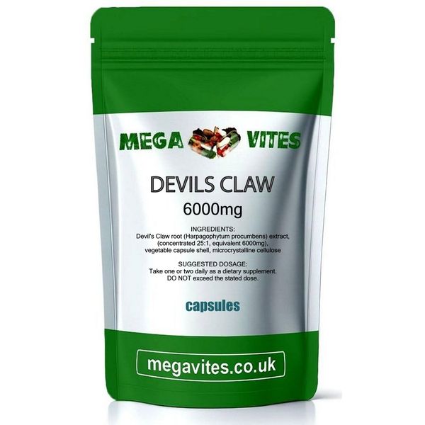 Devils Claw Capsules 6000mg x 60 - MEGAVITES AMINOLAB