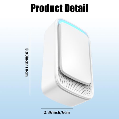 Meetue Plug In Air Purifier, Negative Ion Air Purifiers Quiet Wall Plug In Air Fresheners for Home Bathroom Basement Kitchen - Portable Mini Air Ionizers Cleaner Odor Pets Smell, Dust (4, White)