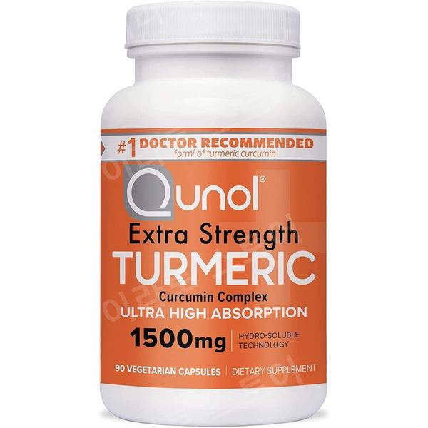 Qunol Turmeric Curcumin 1500mg 90 Capsules, 90 Capsules (1 Pack)