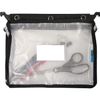 Advantus 50904 Expanding Zipper Pouch, 13 x 9 1/4, Clear/Black