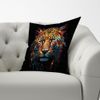 Warren Reed - Designer Splashart Leopard Face Cushions 33cm x 48cm