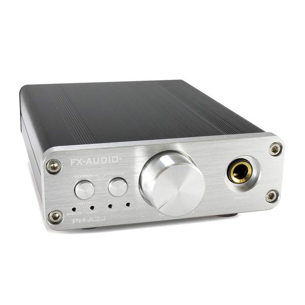 FX-AUDIO- PH-A2J TPA6120 Current Feedback Hi-Fi Headphone Amplifier (Silver)