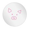 Flox Creative 15 51mm Matt Circle Stickers Pig Face