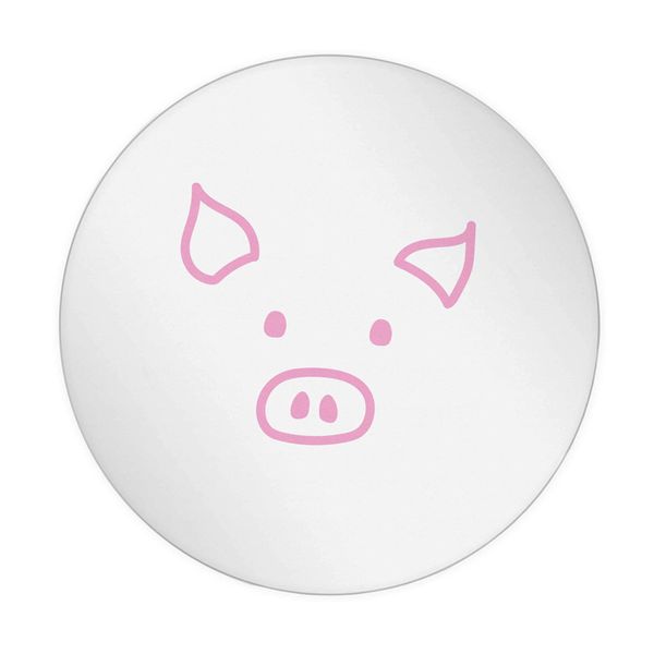 Flox Creative 15 51mm Matt Circle Stickers Pig Face