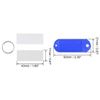 uxcell Plastic Key Tags with Split Ring Keychain ID Luggage Label Window 60x21mm, Blue 20Pcs