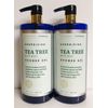 2 Bottles Evalina & Co. Tea Tree & Mint Energizing Shower Gel 32 fl oz Each