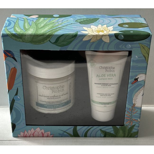 CHRISTOPHE ROBIN HEALTHY GLOW RITUAL CLEANSING SCRUB, HYDRATING MELTING MASK SET