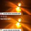 10x 3/4" LED Strobe+Steady Marker Lights Amber 12V 24V Dual Function w/Bezels