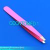 New 3.5" Eyebrow Tweezers Slanted Precision Tip - Pink - Solid Classic Design