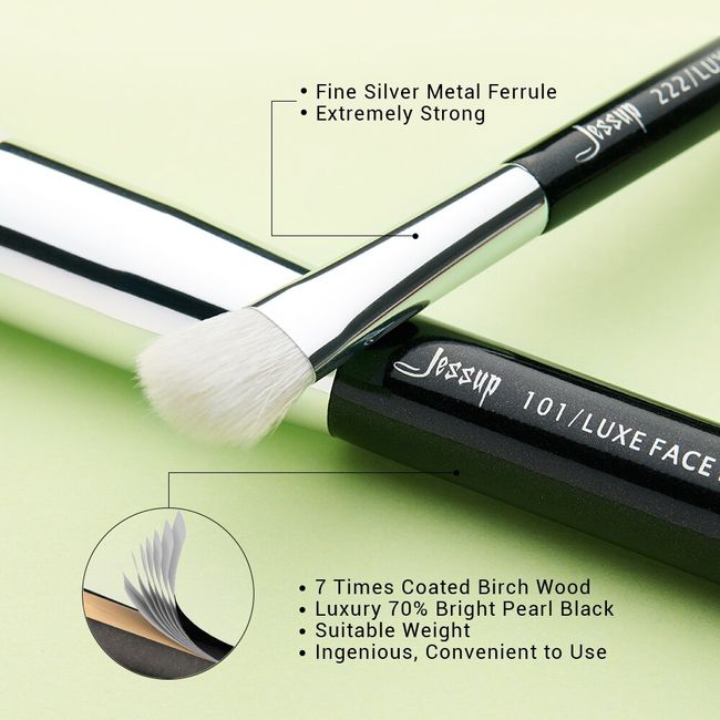 Jessup Precision Eyeliner Brush Fine Point Premium Synthetic Eye