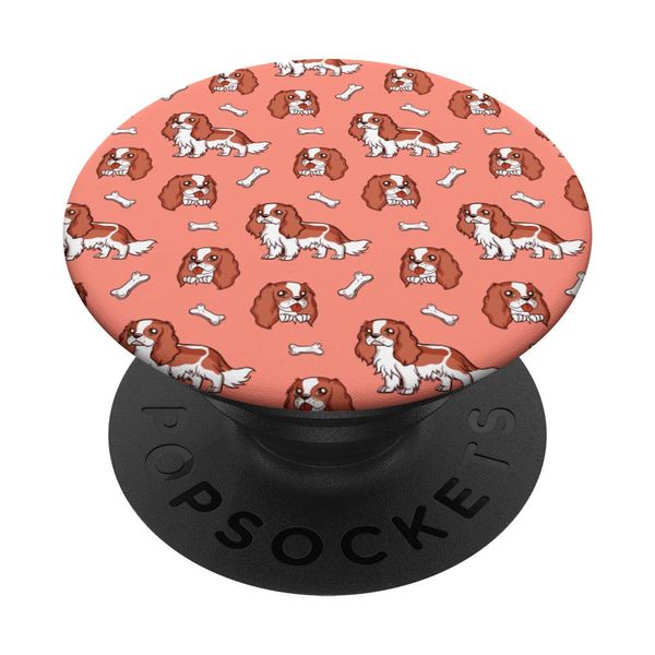 All Over Bones Cavalier Dog PopSockets mit austauschbarem PopGrip