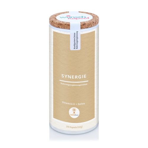 Wunschkapsel Synergy Vitamin E + Selenium, 290 High Dosage, Vegan Capsules for Cell Protection, Muscle Power and Antioxidant Status, Optimal Bioavailability and Best Tolerance
