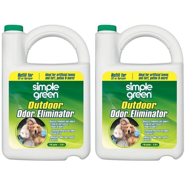 Simple Green Outdoor Pet Odor Eliminator 128 oz Ready to Use Liquid (2-Pack)