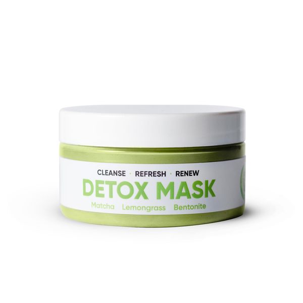 WOW TEA Detox Matcha Clay Face Mask - Pflegende Gesichtsmaske für sichtbaren Effekt nach der 1. Anwendung | Gesichtsmaske mit Matcha, Grüntee, Tonerde, Zitronengras, Aloe Vera, Squalan - 100 ml