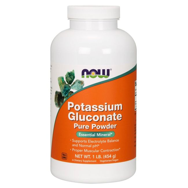 NOW Foods Potassium Gluconate Powder, 175 mg, 1 lb.