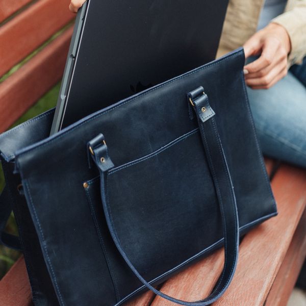 Andean Laptop Bag in Navy - Navy