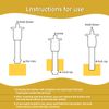 2Pcs Triangular Cap Ball Locking Pins with Button Handle, 304 Stainless Steel Push-Button Quick Release Pin with 24.5cm Rope(10mm-25mm)