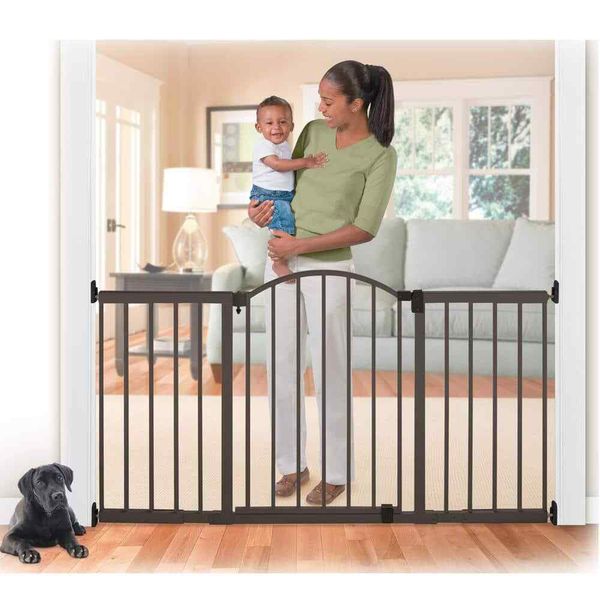 Thruway 72XW Series Extra Wide Pressure/Hardware Mounted Safety Pet Baby Gate, 4