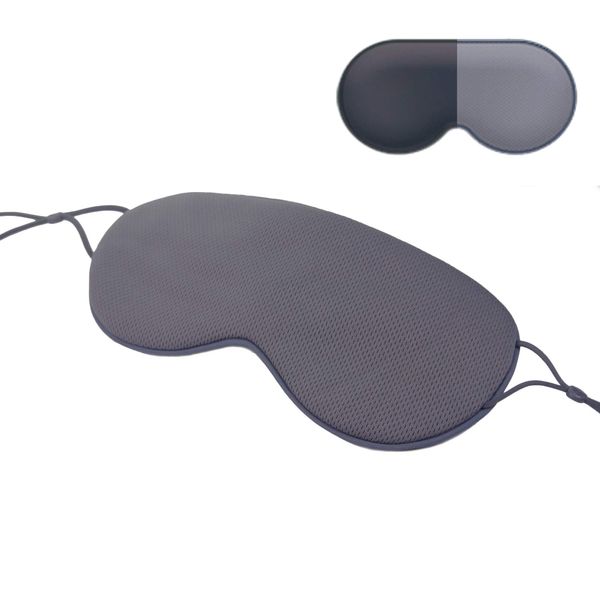 Sleep Mask, DMaos Sleep Aid Super Soft Lightweight Eye Pillow, Milk Silk and Warm Cloth Sides, Adjustable Slip-Hold Strap on Ears (Black+Gray)