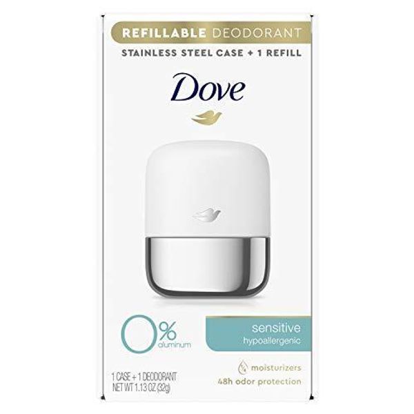Dove Refillable Deodorant Starter Kit 0% Aluminum Sensitive Aluminum Free