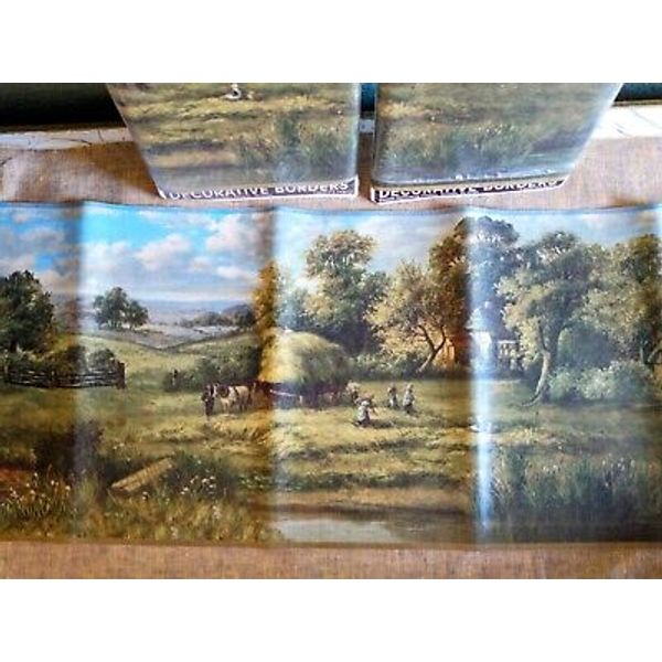 Brewster Wallpaper Border Vintage NOS Sealed Countryside Pastoral Bucolic 2 (H1