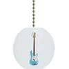 Carolina Hardware and Decor 1792F Blue Guitar Solid Ceramic Fan Pull