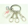 Clear Mini Mah Jongg Ring 3 Row Keychain [Medium]