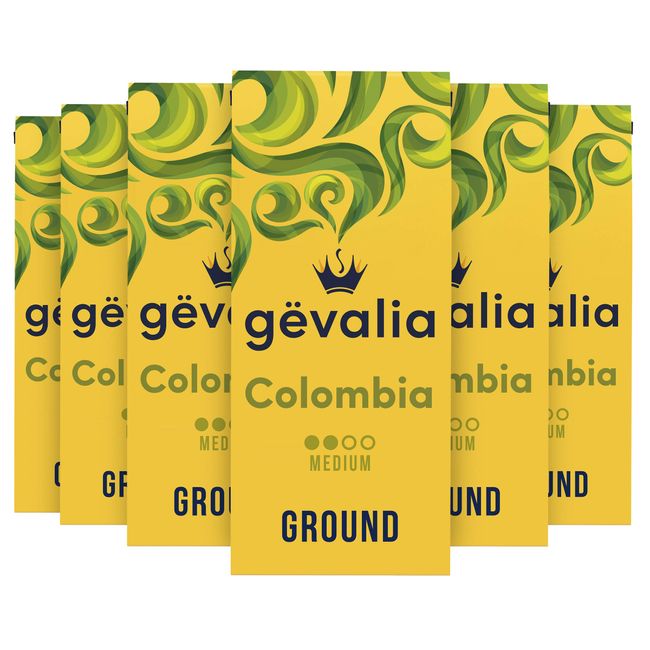 Gevalia Colombia Medium Roast Ground Coffee, 12 Ounce (Pack of 6)